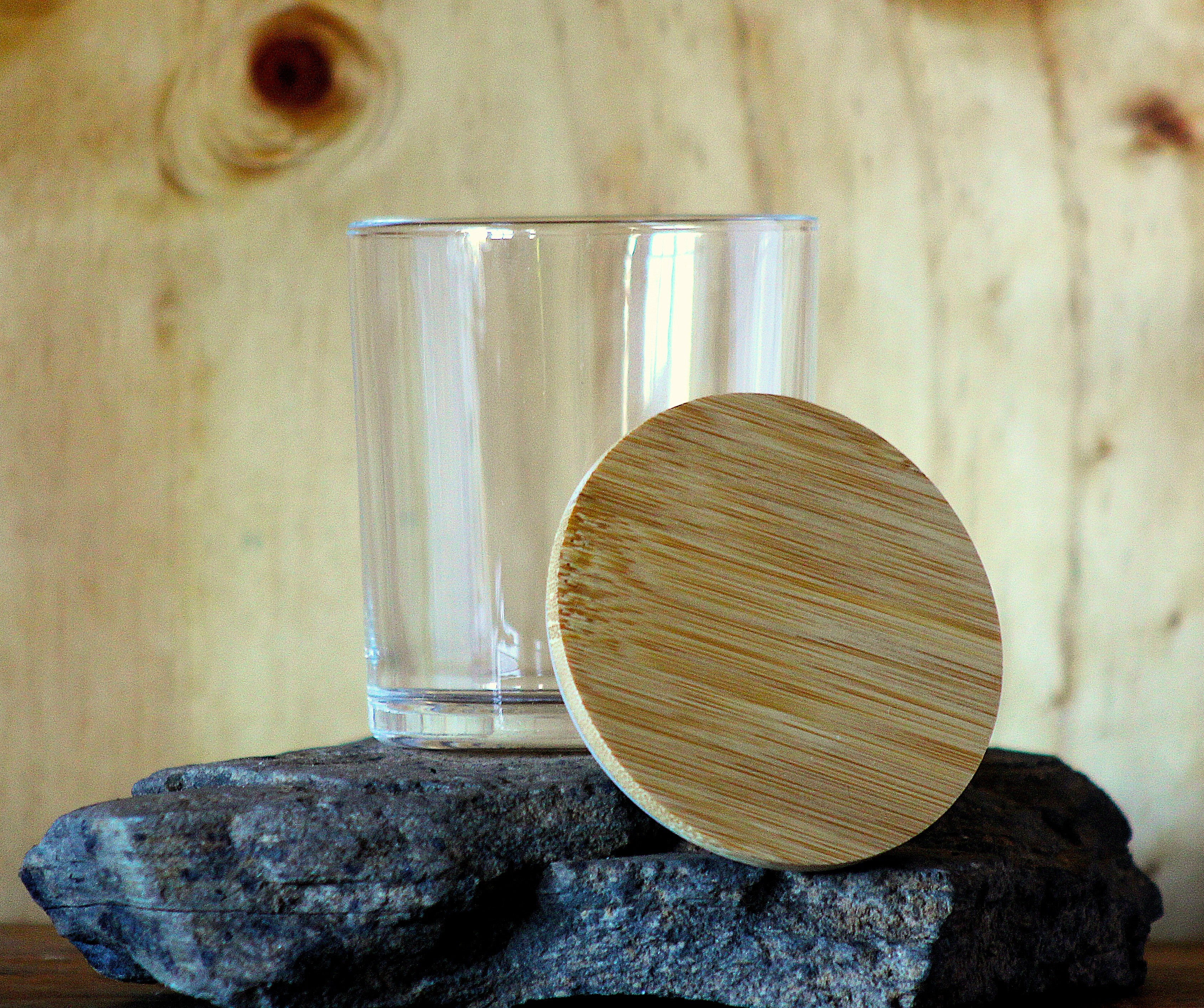 Glass Candle Vessel with Lid