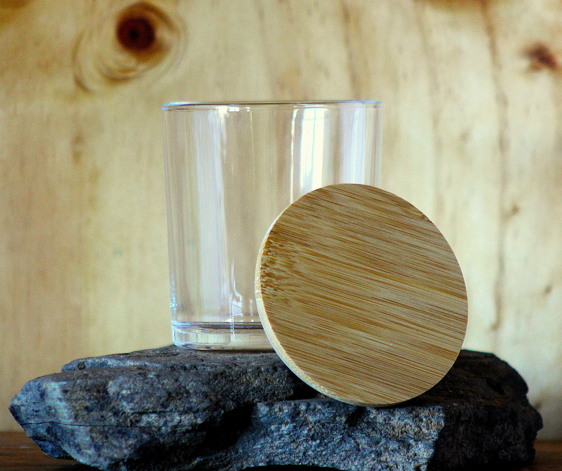 Glass Candle Vessel with Lid